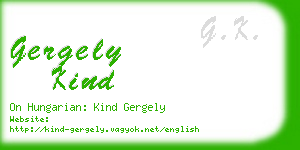gergely kind business card